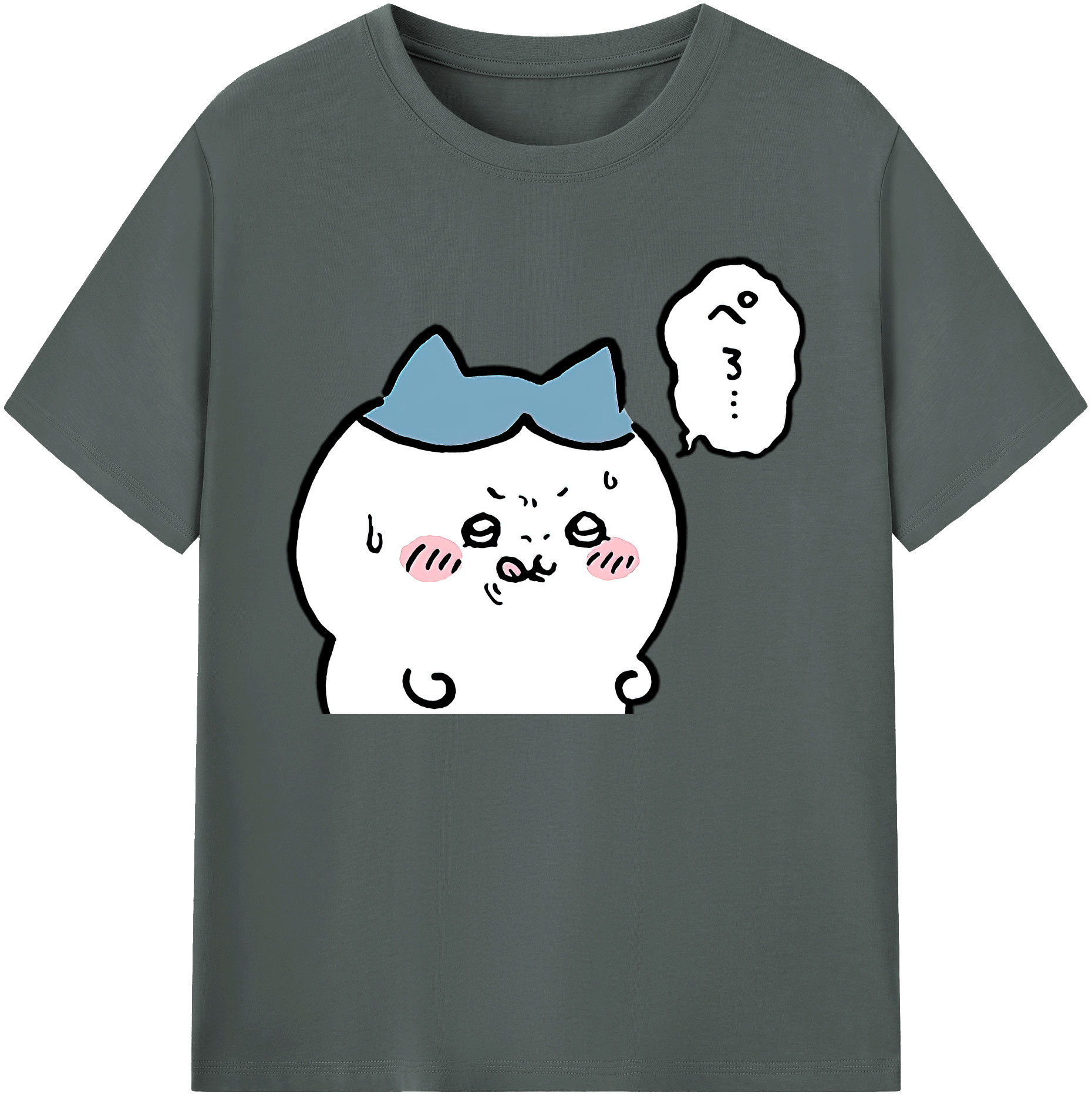 （画像用） ちいかわ ハチワレ Chii-kawa hachiware 綿100％ メンズ半袖Tシャツ｜肌触りやわらか＆通気性